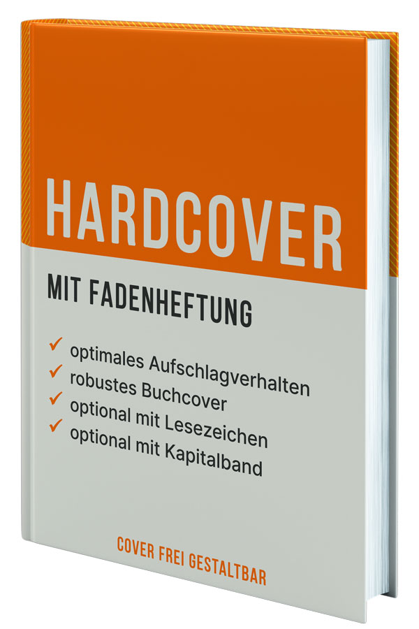Hardcoverbuch mit Fadenheftung