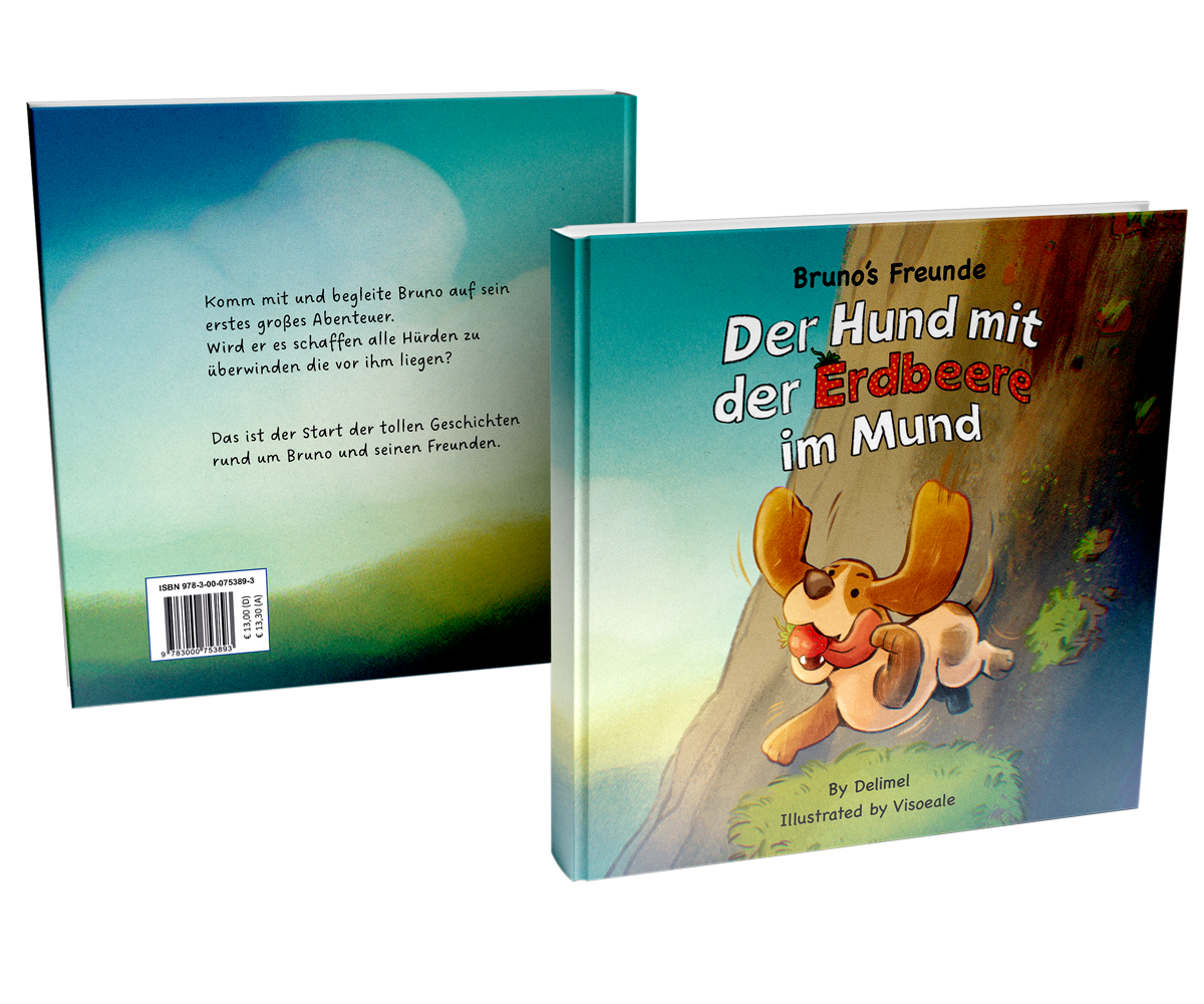 Kinderbuch Mockup - Vorder- und Rückseite